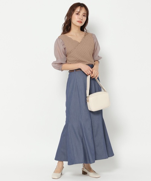 mysty woman（ミスティウーマン）の「カシュクール2WAYプルオーバー 271131（Tシャツ/カットソー・レディース・ブラック/ベージュ/オフホワイト/ベージュ系その他・FREE）」の15枚目の写真