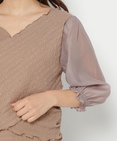 mysty woman（ミスティウーマン）の「カシュクール2WAYプルオーバー 271131（Tシャツ/カットソー・レディース・ブラック/ベージュ/オフホワイト/ベージュ系その他・FREE）」の18枚目の写真