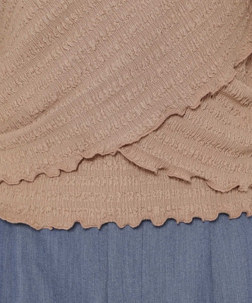 mysty woman（ミスティウーマン）の「カシュクール2WAYプルオーバー 271131（Tシャツ/カットソー・レディース・ブラック/ベージュ/オフホワイト/ベージュ系その他・FREE）」の6枚目の写真