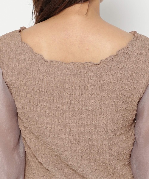 mysty woman（ミスティウーマン）の「カシュクール2WAYプルオーバー 271131（Tシャツ/カットソー・レディース・ブラック/ベージュ/オフホワイト/ベージュ系その他・FREE）」の14枚目の写真