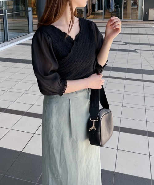 mysty woman（ミスティウーマン）の「カシュクール2WAYプルオーバー 271131（Tシャツ/カットソー・レディース・ブラック/ベージュ/オフホワイト/ベージュ系その他・FREE）」の22枚目の写真