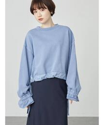 AMERICAN HOLIC | ピグメント加工サイドリボンスウェット(Tシャツ/カットソー)