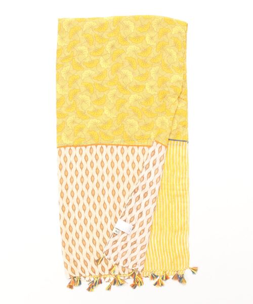 チャイハネ(チャイハネ)の「【チャイハネ】リーフ柄タッセルストール(ストール/ショール・レディース・ピンク/イエロー/オレンジ/ブルー/グリーン・FREE)」の14枚目の写真