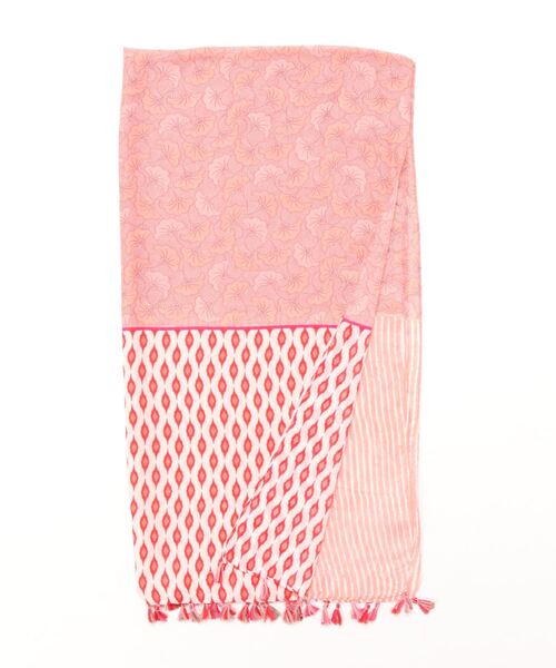 チャイハネ(チャイハネ)の「【チャイハネ】リーフ柄タッセルストール(ストール/ショール・レディース・ピンク/イエロー/オレンジ/ブルー/グリーン・FREE)」の19枚目の写真