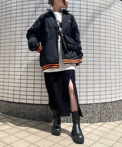 DANKE SCHON（ダンケシェーン）の「DankeSchon/ダンケシェーン/TCジャケット（ブルゾン・レディース・ブラック/グリーン・FREE）」の9枚目の写真