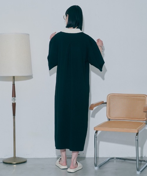 VACANCY(ヴァカンシー)の「ハーフスリーブポロニットワンピース(ワンピース・レディース・ブラック/ブルー/グリーン・FREE)」の10枚目の写真