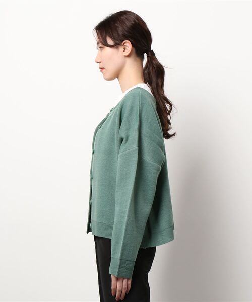 HONEYSUCKLE ROSE(ハニーサックルローズ)の「【HONEYSUCKLE ROSE】クルー2WAYカーディガン(カーディガン/ボレロ・レディース・ライトベージュ/グリーン/ブラック・M/L)」の6枚目の写真