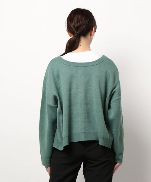 HONEYSUCKLE ROSE(ハニーサックルローズ)の「【HONEYSUCKLE ROSE】クルー2WAYカーディガン(カーディガン/ボレロ・レディース・ライトベージュ/グリーン/ブラック・M/L)」の5枚目の写真