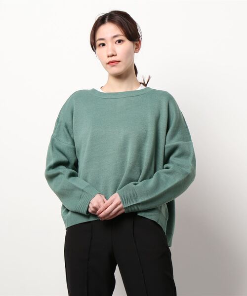 HONEYSUCKLE ROSE(ハニーサックルローズ)の「【HONEYSUCKLE ROSE】クルー2WAYカーディガン(カーディガン/ボレロ・レディース・ライトベージュ/グリーン/ブラック・M/L)」の4枚目の写真