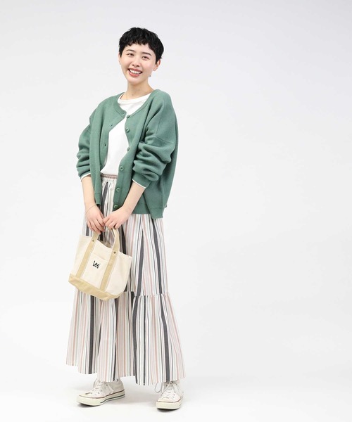 HONEYSUCKLE ROSE(ハニーサックルローズ)の「【HONEYSUCKLE ROSE】クルー2WAYカーディガン(カーディガン/ボレロ・レディース・ライトベージュ/グリーン/ブラック・M/L)」の14枚目の写真