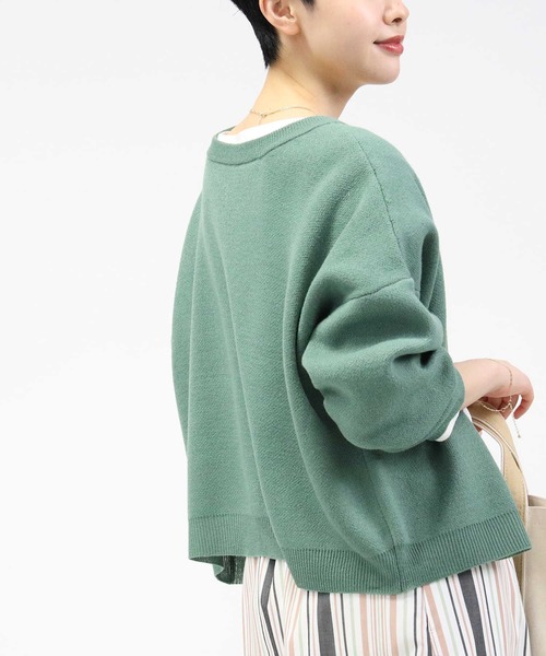 HONEYSUCKLE ROSE(ハニーサックルローズ)の「【HONEYSUCKLE ROSE】クルー2WAYカーディガン(カーディガン/ボレロ・レディース・ライトベージュ/グリーン/ブラック・M/L)」の15枚目の写真