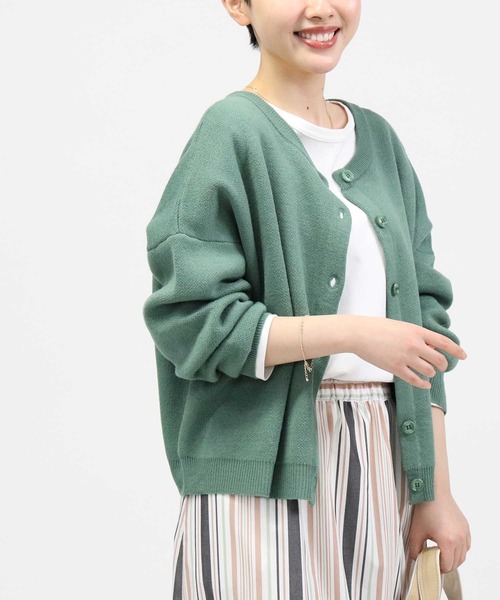 HONEYSUCKLE ROSE(ハニーサックルローズ)の「【HONEYSUCKLE ROSE】クルー2WAYカーディガン(カーディガン/ボレロ・レディース・ライトベージュ/グリーン/ブラック・M/L)」の16枚目の写真