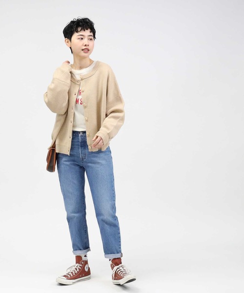 HONEYSUCKLE ROSE(ハニーサックルローズ)の「【HONEYSUCKLE ROSE】クルー2WAYカーディガン(カーディガン/ボレロ・レディース・ライトベージュ/グリーン/ブラック・M/L)」の10枚目の写真