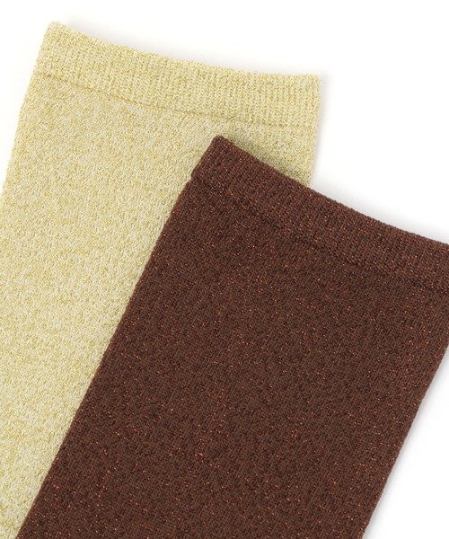 niko and...（ニコアンド）の「オリジナルラメ2セットソックス（ソックス/靴下・レディース・ブラック/パープル/イエロー・FREE）」の9枚目の写真