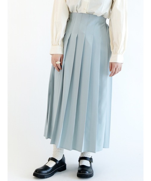 ehka sopo（エヘカソポ）の「タックプリーツスカート（スカート・レディース・イエロー/ベージュ/サックスブルー・ﾌﾘ-）」の3枚目の写真