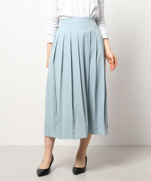 ehka sopo（エヘカソポ）の「タックプリーツスカート（スカート・レディース・イエロー/ベージュ/サックスブルー・ﾌﾘ-）」の7枚目の写真