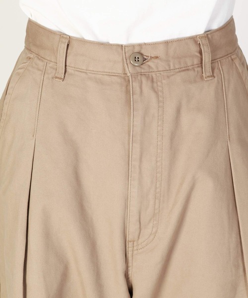 SETTO（セット）の「DOKONO PANTS：ワイドタックパンツ（チノパンツ・レディース・ダークグレー/ベージュ・XS/S/L/M）」の10枚目の写真