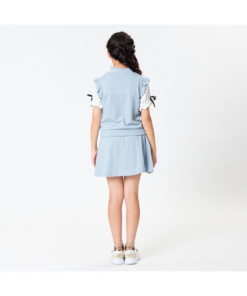 algy（アルジー）の「フリルベストセットアップ（セットアップ・キッズ・ブラック/サックスブルー/ラベンダー・SMALL/MEDIUM/X-SMALL/XX-SMALL）」の7枚目の写真