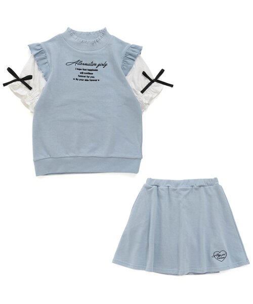algy（アルジー）の「フリルベストセットアップ（セットアップ・キッズ・ブラック/サックスブルー/ラベンダー・SMALL/MEDIUM/X-SMALL/XX-SMALL）」の15枚目の写真