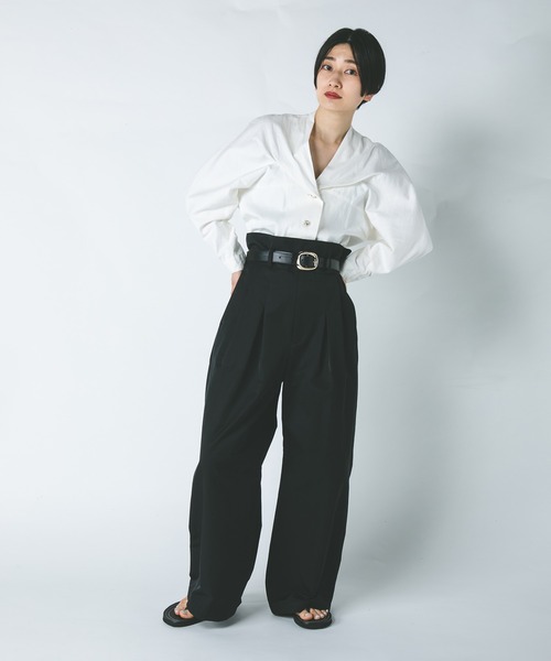 JOURNAL STANDARD（ジャーナルスタンダード）の「【KIARISvintage＆closet×JOURNALSTANDARD】ベルトセットワイドパンツ（その他パンツ・レディース・イエロー/ブラック・38/36）」の17枚目の写真