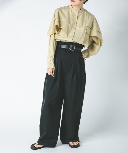 JOURNAL STANDARD（ジャーナルスタンダード）の「【KIARISvintage＆closet×JOURNALSTANDARD】ベルトセットワイドパンツ（その他パンツ・レディース・イエロー/ブラック・38/36）」の19枚目の写真