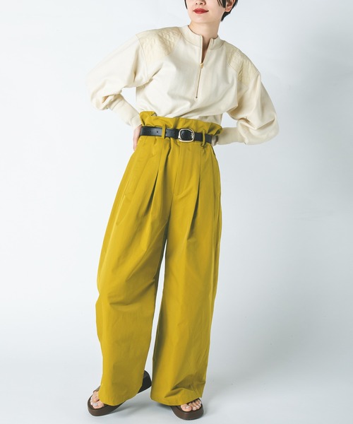 JOURNAL STANDARD（ジャーナルスタンダード）の「【KIARISvintage＆closet×JOURNALSTANDARD】ベルトセットワイドパンツ（その他パンツ・レディース・イエロー/ブラック・38/36）」の20枚目の写真