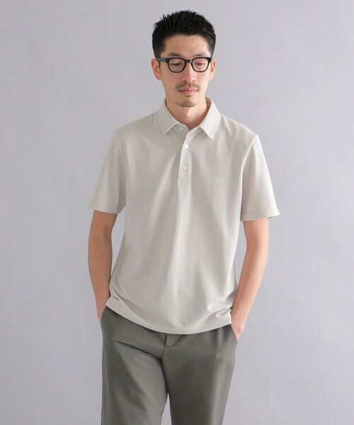 SHIPS（シップス）の「*SHIPS: 吸水速乾・UVケア Drymix（R) ワンポイント ロゴ レギュラーカラー ポロシャツ（ポロシャツ・メンズ・ブラック/ダークグレー/ベージュ/ネイビー/ライトブルー/ロイヤルブルー/ライトグレー・SMALL/MEDIUM/LARGE/X-LARGE/XX-LARGE）」の4枚目の写真