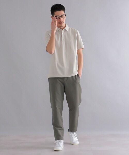 SHIPS（シップス）の「*SHIPS: 吸水速乾・UVケア Drymix（R) ワンポイント ロゴ レギュラーカラー ポロシャツ（ポロシャツ・メンズ・ブラック/ダークグレー/ベージュ/ネイビー/ライトブルー/ロイヤルブルー/ライトグレー・SMALL/MEDIUM/LARGE/X-LARGE/XX-LARGE）」の10枚目の写真