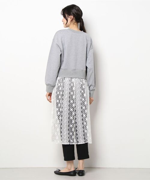 cepo(セポ)の「【WEB限定】スウェット+レースドッキングワンピース(ワンピース・レディース・ネイビー/グレー系・M)」の5枚目の写真