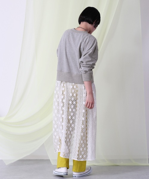cepo(セポ)の「【WEB限定】スウェット+レースドッキングワンピース(ワンピース・レディース・ネイビー/グレー系・M)」の3枚目の写真