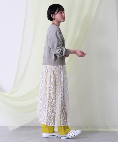 cepo(セポ)の「【WEB限定】スウェット+レースドッキングワンピース(ワンピース・レディース・ネイビー/グレー系・M)」の6枚目の写真