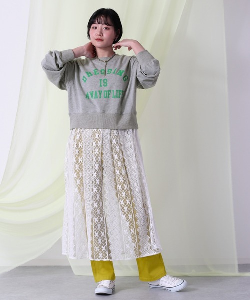 cepo(セポ)の「【WEB限定】スウェット+レースドッキングワンピース(ワンピース・レディース・ネイビー/グレー系・M)」の17枚目の写真