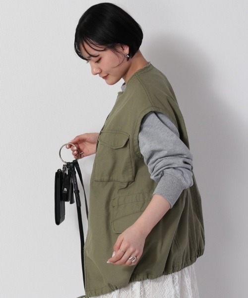 cepo(セポ)の「【WEB限定】スウェット+レースドッキングワンピース(ワンピース・レディース・ネイビー/グレー系・M)」の4枚目の写真