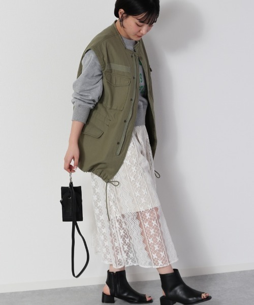 cepo(セポ)の「【WEB限定】スウェット+レースドッキングワンピース(ワンピース・レディース・ネイビー/グレー系・M)」の15枚目の写真