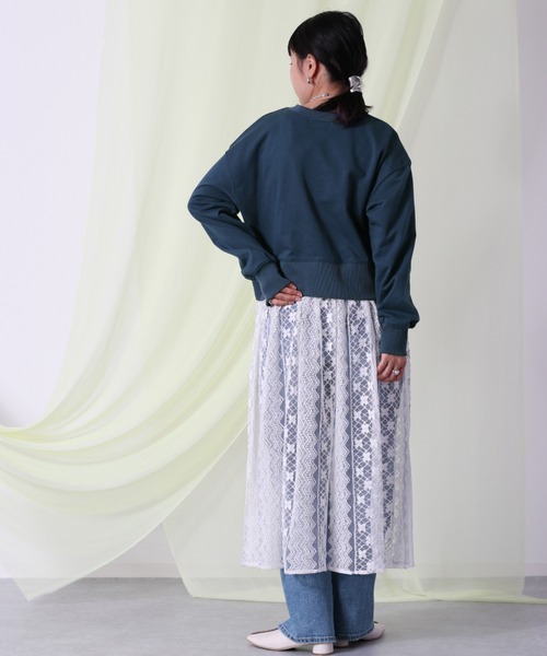 cepo(セポ)の「【WEB限定】スウェット+レースドッキングワンピース(ワンピース・レディース・ネイビー/グレー系・M)」の21枚目の写真