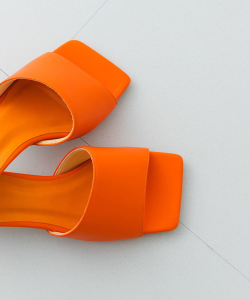 RODE SKO（ロデスコ）の「『MADE IN JAPAN』スクエアミュール（サンダル・レディース・オレンジ/グリーン系その他/キャメル・38/37）」の15枚目の写真