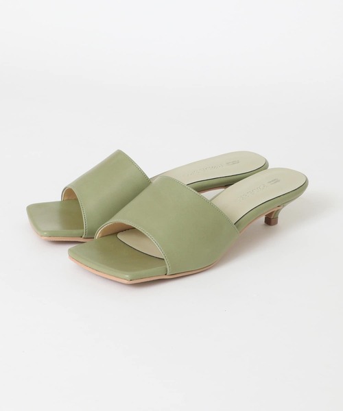 RODE SKO（ロデスコ）の「『MADE IN JAPAN』スクエアミュール（サンダル・レディース・オレンジ/グリーン系その他/キャメル・38/37）」の11枚目の写真