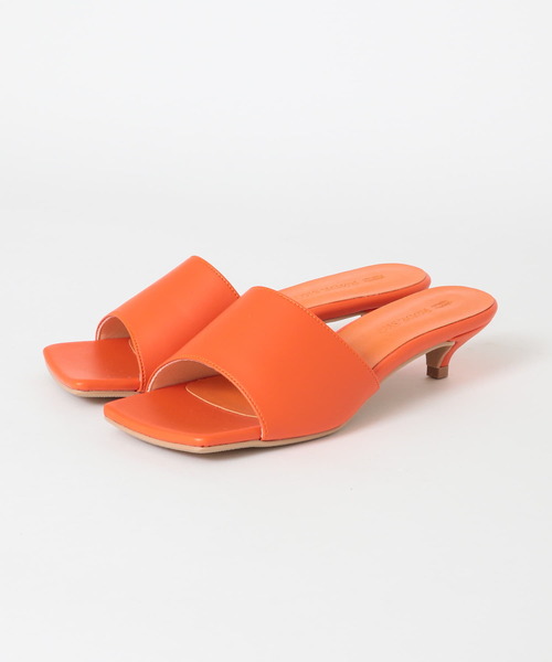 RODE SKO（ロデスコ）の「『MADE IN JAPAN』スクエアミュール（サンダル・レディース・オレンジ/グリーン系その他/キャメル・38/37）」の10枚目の写真