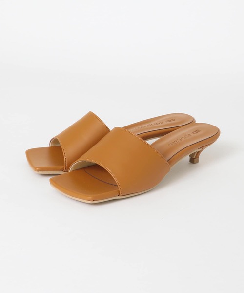 RODE SKO（ロデスコ）の「『MADE IN JAPAN』スクエアミュール（サンダル・レディース・オレンジ/グリーン系その他/キャメル・38/37）」の9枚目の写真