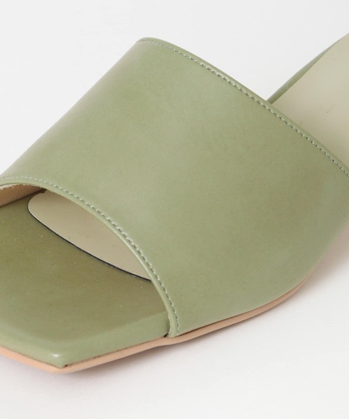 RODE SKO（ロデスコ）の「『MADE IN JAPAN』スクエアミュール（サンダル・レディース・オレンジ/グリーン系その他/キャメル・38/37）」の5枚目の写真