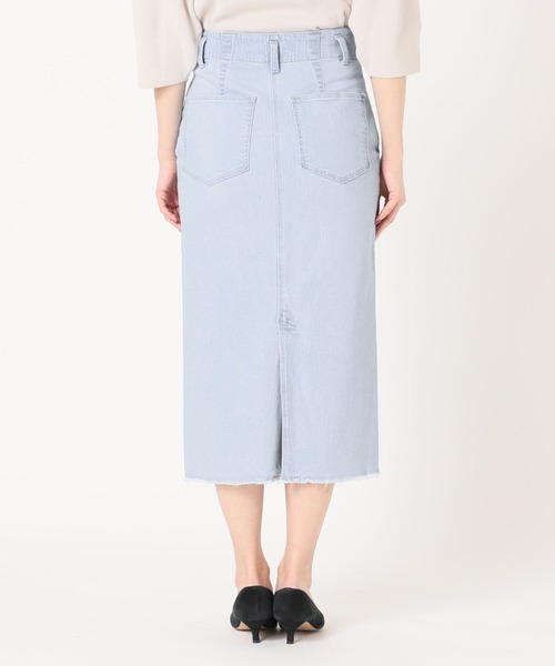 IENA（イエナ）の「エコデニム ストレッチ タイトスカート（デニムスカート・レディース・サックスブルー/ブルー・38/36）」の5枚目の写真