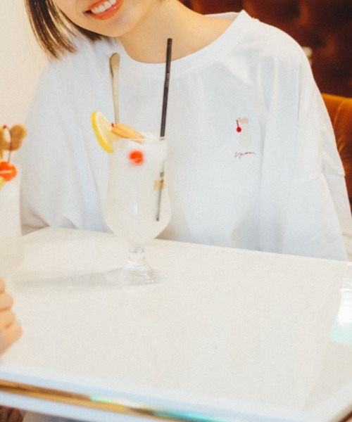 spoon store（スプーンストア）の「spoon×喫茶店パオーン メロンソーダTシャツ（Tシャツ/カットソー・レディース・ホワイト系その他2/ミント/ベージュ/ホワイト系その他/ホワイト/ブルー・M/L）」の9枚目の写真