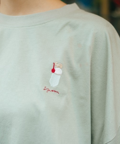 spoon store（スプーンストア）の「spoon×喫茶店パオーン メロンソーダTシャツ（Tシャツ/カットソー・レディース・ホワイト系その他2/ミント/ベージュ/ホワイト系その他/ホワイト/ブルー・M/L）」の10枚目の写真