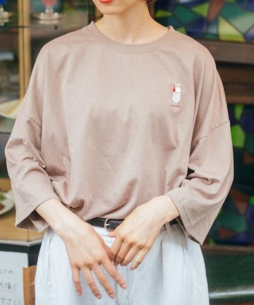 spoon store（スプーンストア）の「spoon×喫茶店パオーン メロンソーダTシャツ（Tシャツ/カットソー・レディース・ホワイト系その他2/ミント/ベージュ/ホワイト系その他/ホワイト/ブルー・M/L）」の13枚目の写真