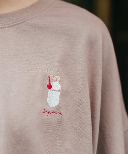 spoon store（スプーンストア）の「spoon×喫茶店パオーン メロンソーダTシャツ（Tシャツ/カットソー・レディース・ホワイト系その他2/ミント/ベージュ/ホワイト系その他/ホワイト/ブルー・M/L）」の19枚目の写真