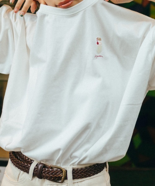 spoon store（スプーンストア）の「spoon×喫茶店パオーン メロンソーダTシャツ（Tシャツ/カットソー・レディース・ホワイト系その他2/ミント/ベージュ/ホワイト系その他/ホワイト/ブルー・M/L）」の20枚目の写真