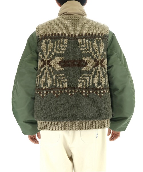 elephant TRIBAL fabrics（エレファントトライバルファブリックス）の「elephant TRIBAL fabrics  Hybrid Cowichan Blouson（ブルゾン・メンズ・ベージュ系その他/ブラック/ブラウン・FREE）」の16枚目の写真