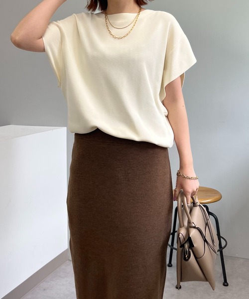 un dix cors（アンディコール）の「優秀トップス　ワイドスリーブニット（ニット/セーター・レディース・ブラック/オフホワイト/ブルー/グリーン・FREE）」の2枚目の写真