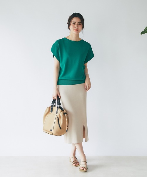 un dix cors（アンディコール）の「優秀トップス　ワイドスリーブニット（ニット/セーター・レディース・ブラック/オフホワイト/ブルー/グリーン・FREE）」の14枚目の写真