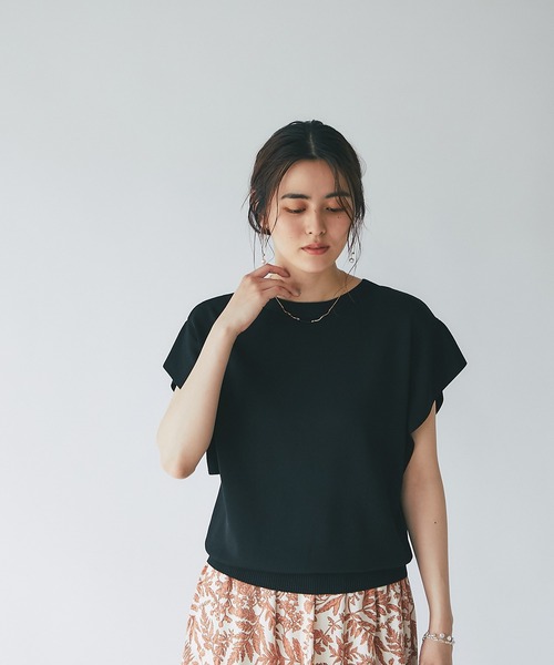 un dix cors（アンディコール）の「優秀トップス　ワイドスリーブニット（ニット/セーター・レディース・ブラック/オフホワイト/ブルー/グリーン・FREE）」の8枚目の写真